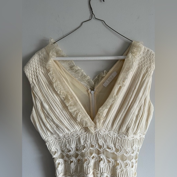 Chloe Boho Ivory Lace Sheer Dress 2010 Cruise Collection Vintage Midi - Picture 3 of 13